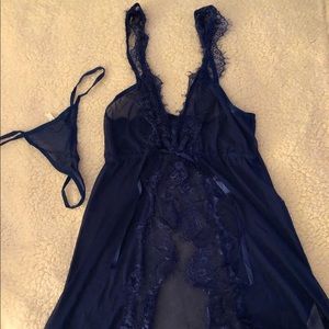 Blue Lingerie Set